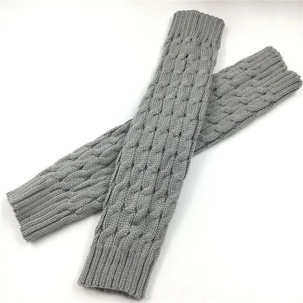 New Women Autumn And Winter Legwarmers Kapron Hemp Flowers Kneepad Leg Warmer Female Girls Pile Heap Socks Sports Safety - Sun Studio