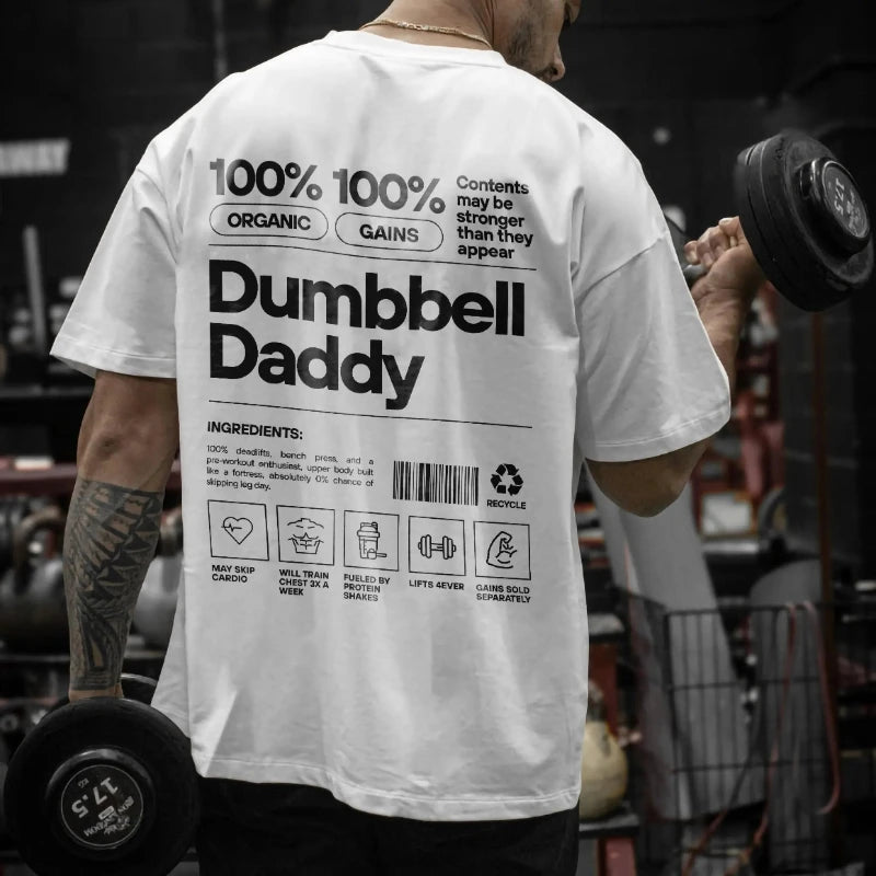 Gym 2025 T-shirt, Men's and Women's Gym Training T-shirt, Dumbbell T-shirt, Cool Gym T-shirt, Cotton Comfortable Fashion Top - Sun Studio