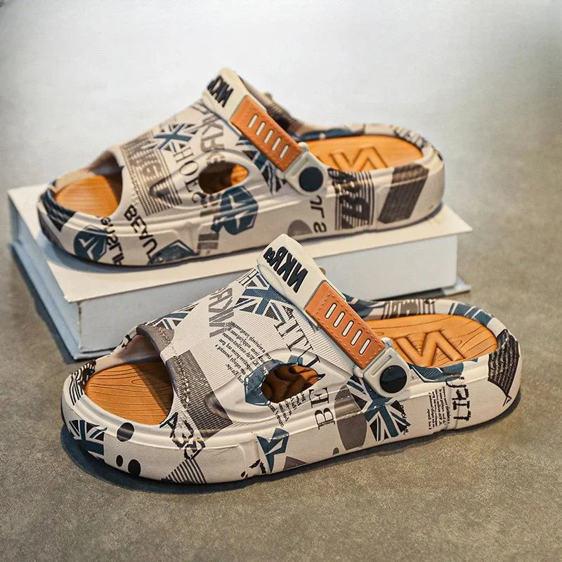 Soft Men's Shoe Eva Outdoor Sabot Male Slipper Fun Designer Luxury Low Price 2025 Fashion Comfortable High Quality Pvc Slides - Sun Studio