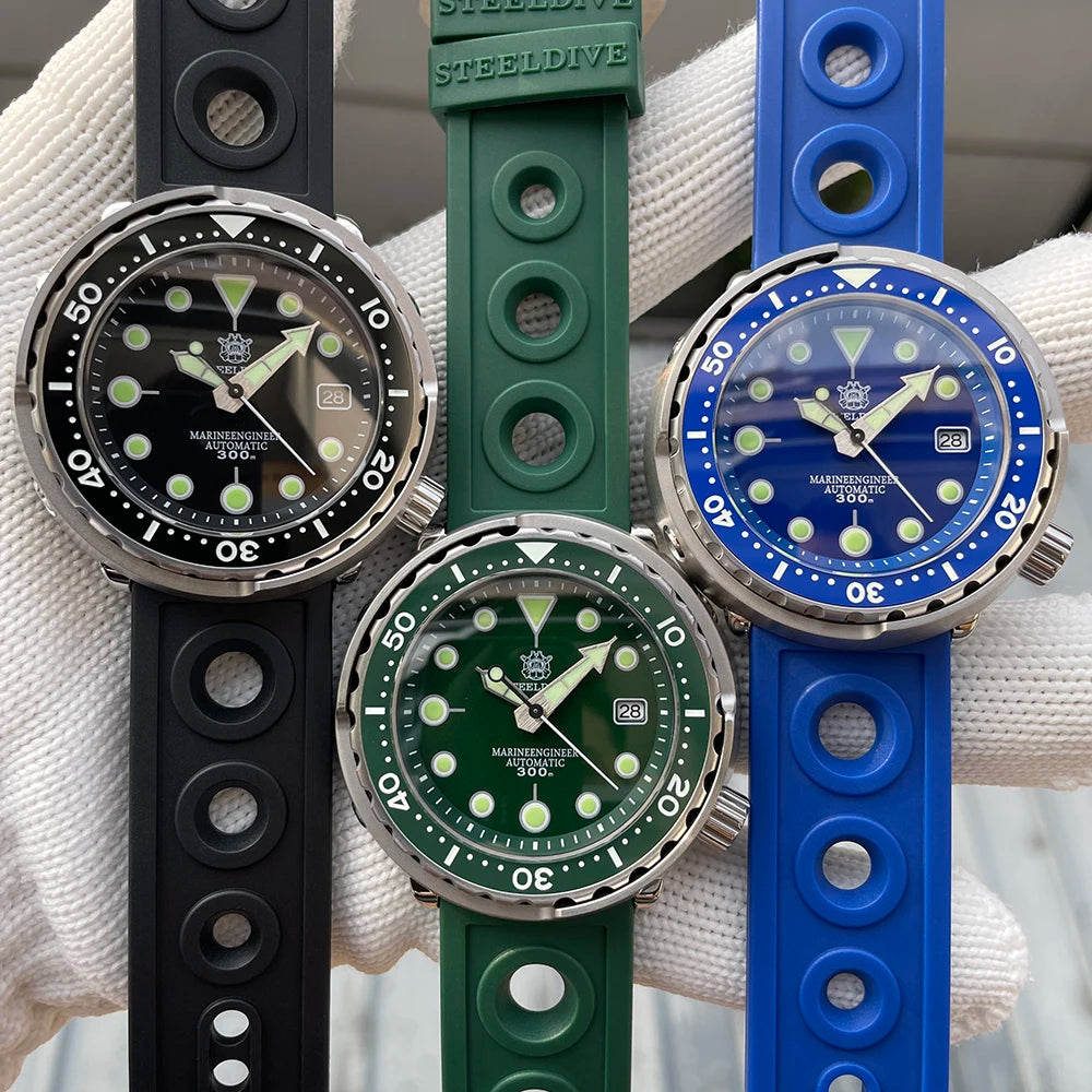 STEELDIVE SD1975 Luxury Automatic Watches Men Dive Watch 30Bar Waterproof Luminous Clock Sapphire Mirror Mechanical Wristwatch - Sun Studio
