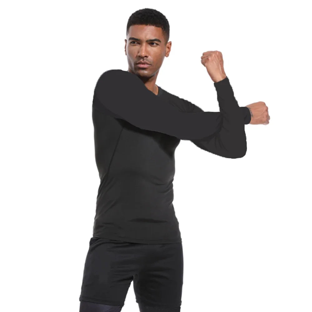 Gym Hub Printed Men's Compression T-Shirt Gym Workout Sport Quick Dry Tight Shirts Outdoor Training Fitness Elasticity Tops Tee - Sun Studio
