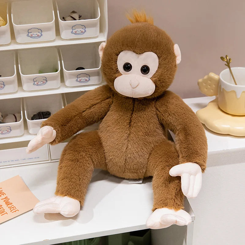 40cm-80cm Big Size Lovely Lifelike Sitting Monkey Plush Toys Soft Stuffed Monkey Doll Cute Animal Doll For Children Home Decor - Sun Studio