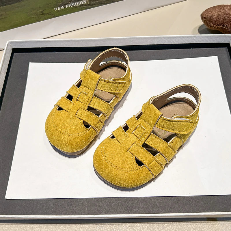 Summer Lightweight Sandals for Girls Rome Style Non-Slip Sole Toddler Baby Beach Sandals Kids Outdoor School Casual Daily Wear - Sun Studio