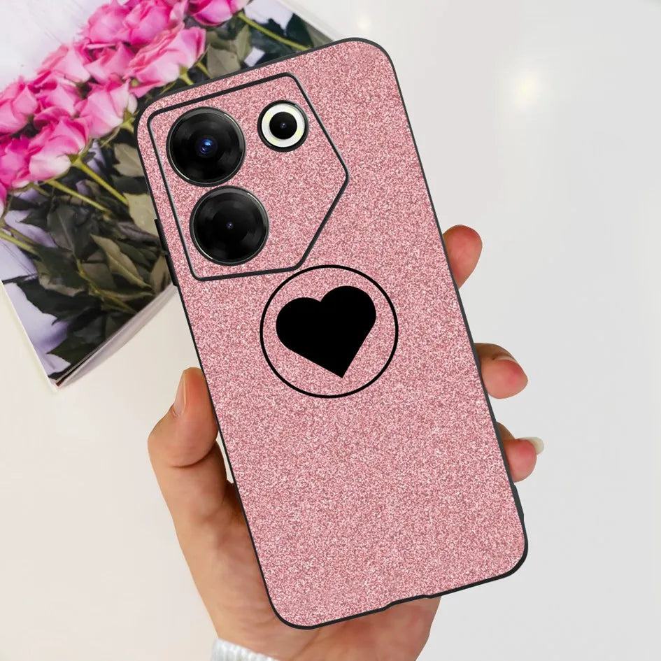 For Tecno Camon 20 Pro 5G Case 2023 Cute Love Heart Football Slim Cover Soft Silicone Funda For Tecno Camon20 Pro 5G CK8n Bumper - Sun Studio