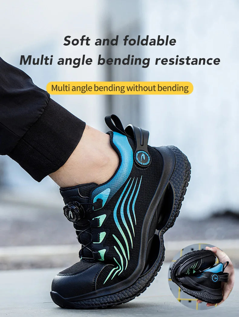 2026 Security Safety Shoes Men Rotating Button Work Sneakers Indestructible Shoes Puncture-Proof-men Sport Shoes Steel Toe Boots - Sun Studio