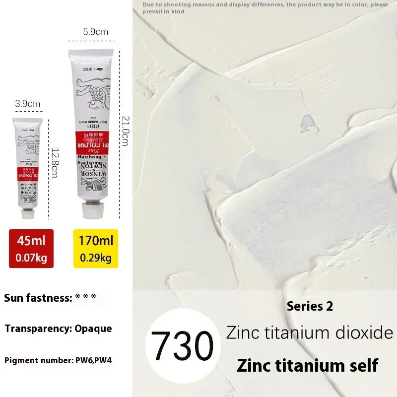 45ml Ölmalerei Transparente Tube Schnell trocknend Weiß Gold Silber Professionelle Farbmalbedarf für Künstler Studenten Anfänger