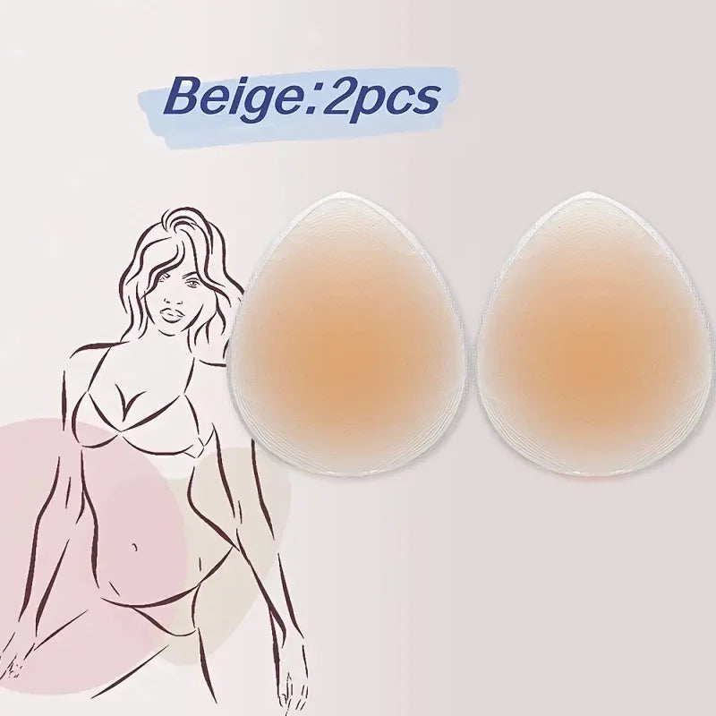 2Pcs/Set Private Concealer Silicone Pads Part Reusable Nursing Adhesive Swimsuit Sticker Women Protector Invisible Parts - Sun Studio