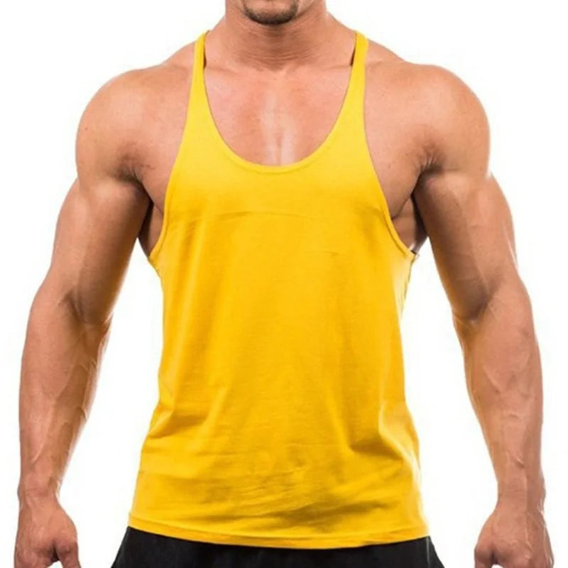 Men's Sports Gym Fitness Tank Top Y Back Fitness Lightweight Shoulder Strap Muscle Fit Tight Fitness Limit T-shirt - Sun Studio