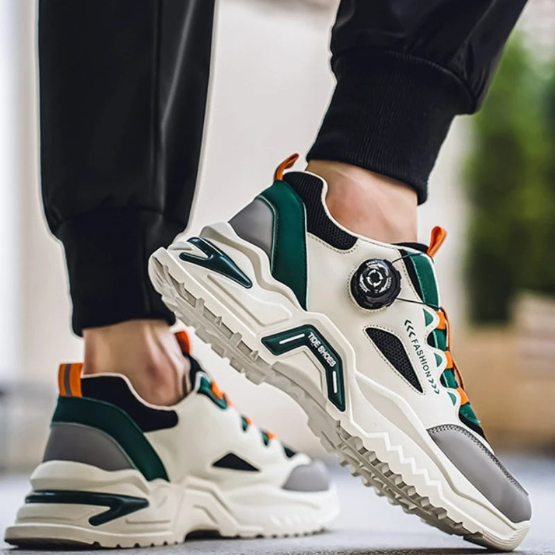 Men's Sneakers Outdoor Running Shoes Korean Rotating Buckle Male Casual Shoes Soft Sole Tennis Shoes Luxury Platform Men Shoe - Sun Studio