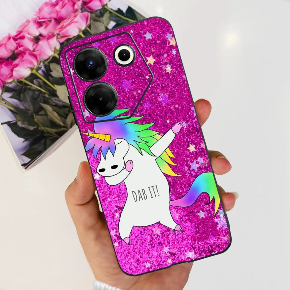 For Tecno Camon 20 Pro 5G Case 2023 Cute Love Heart Football Slim Cover Soft Silicone Funda For Tecno Camon20 Pro 5G CK8n Bumper