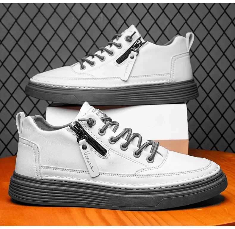 Sports Shoes Men's High-top Casual Shoes Platform Footboard Shoes Spring and Autumn Comfortable Fabrics Luxury Designer Shoes - Sun Studio