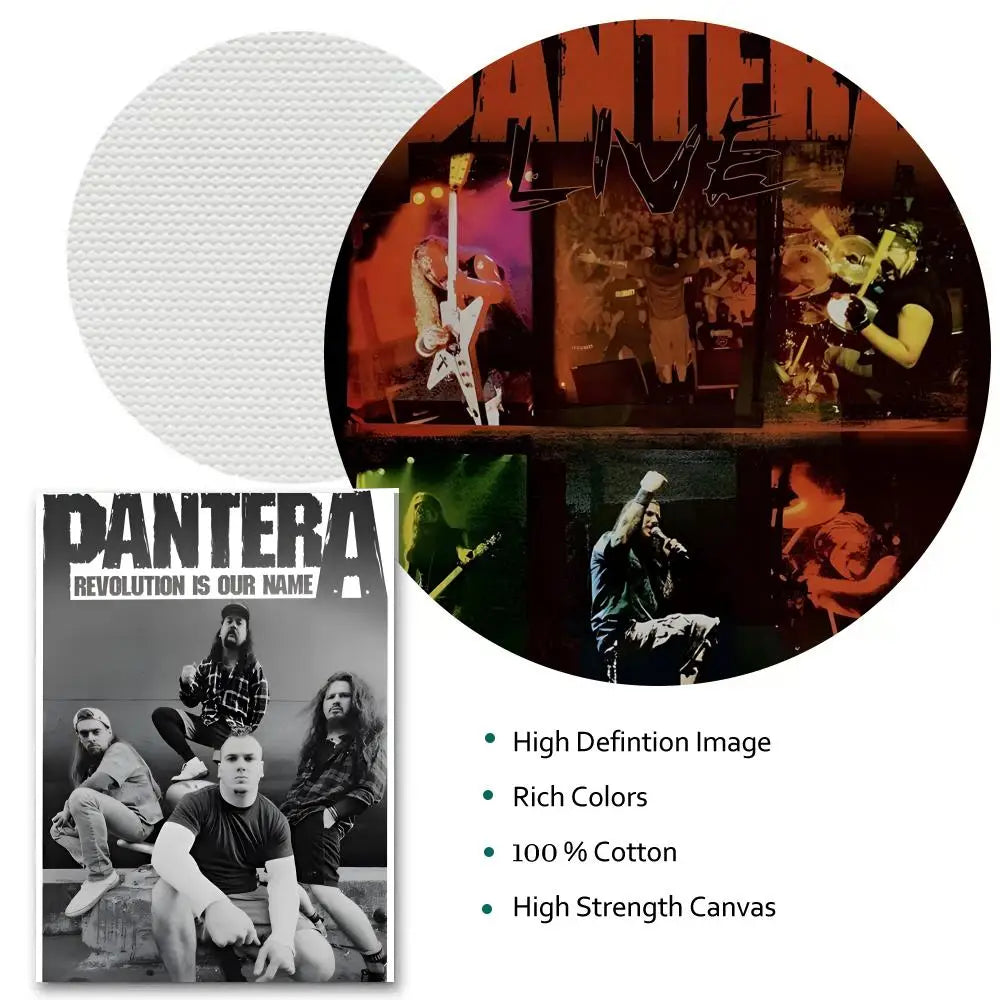 Vintage Pantera Concert Music Poster HD Anime Hot Theme Singer/OST/Movie-Waterproof Self-Stick Home Decor - Sun Studio
