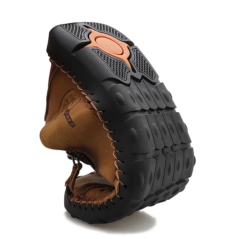 100% Rindsleder Neue große Herren Stiefel Modische Freizeit dicksohlige atmungsaktive Herrenschuhe Outdoor Sport Chelsea Stiefel