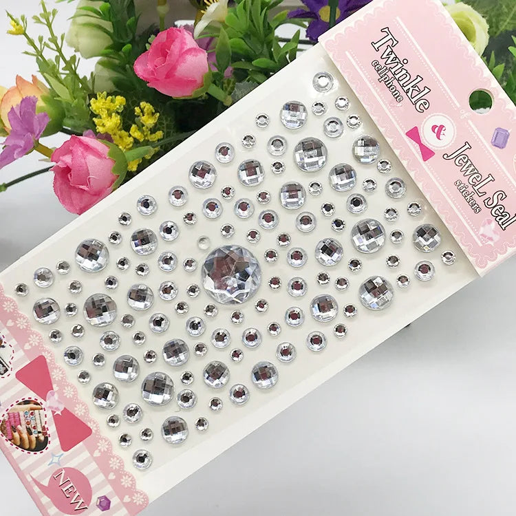 Glitter Face Stickers for Children Rhinestones for Eyes Face Diamonds Bright Stickers Festival Makeup Jewels Stickers ZS006 - Sun Studio