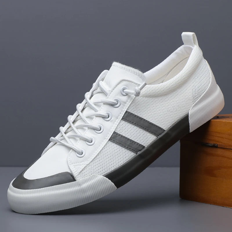 New Shoes for Men Casual Shoes Summer Thin Mesh Flat Skateboard Shoes Street Cool Breathable Loafers - Sun Studio