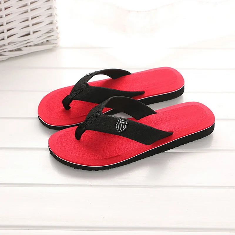 Summer Slippers Men Flip Flops Beach Sandals Non-Slip Casual Flat Shoes 2023 Slippers Indoor House Shoes For Men Outdoor Slides - Sun Studio