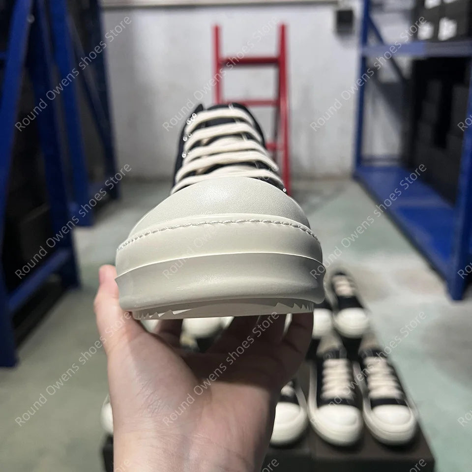 Casual Shoes Men Canvas  Low Top Quality Ro Lace Up Thick Sole Breathable Luxury Designer Classic Trainers Women Flat Sneakers - Sun Studio