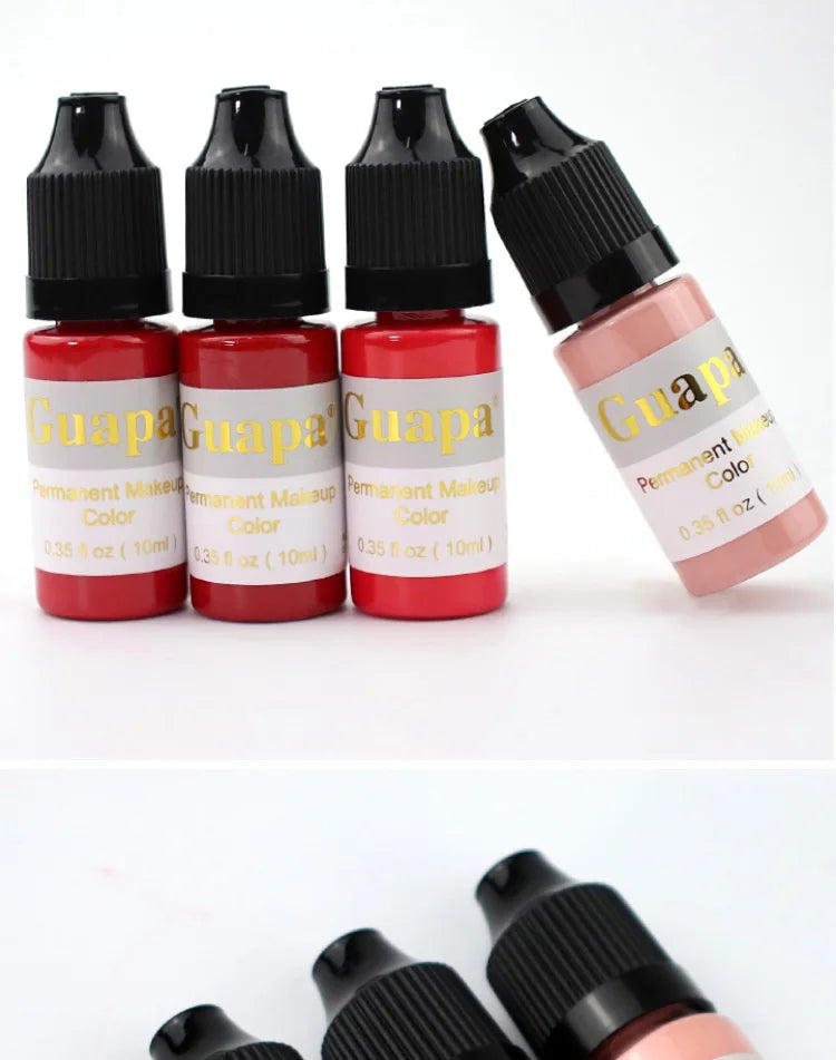 10ML Tattoo Ink Micro pigment Lip Eyebrow Permanent Makeup Pigment Tattoo Supplies for Tattoo Eyebrow Eyeliner Lip - Sun Studio