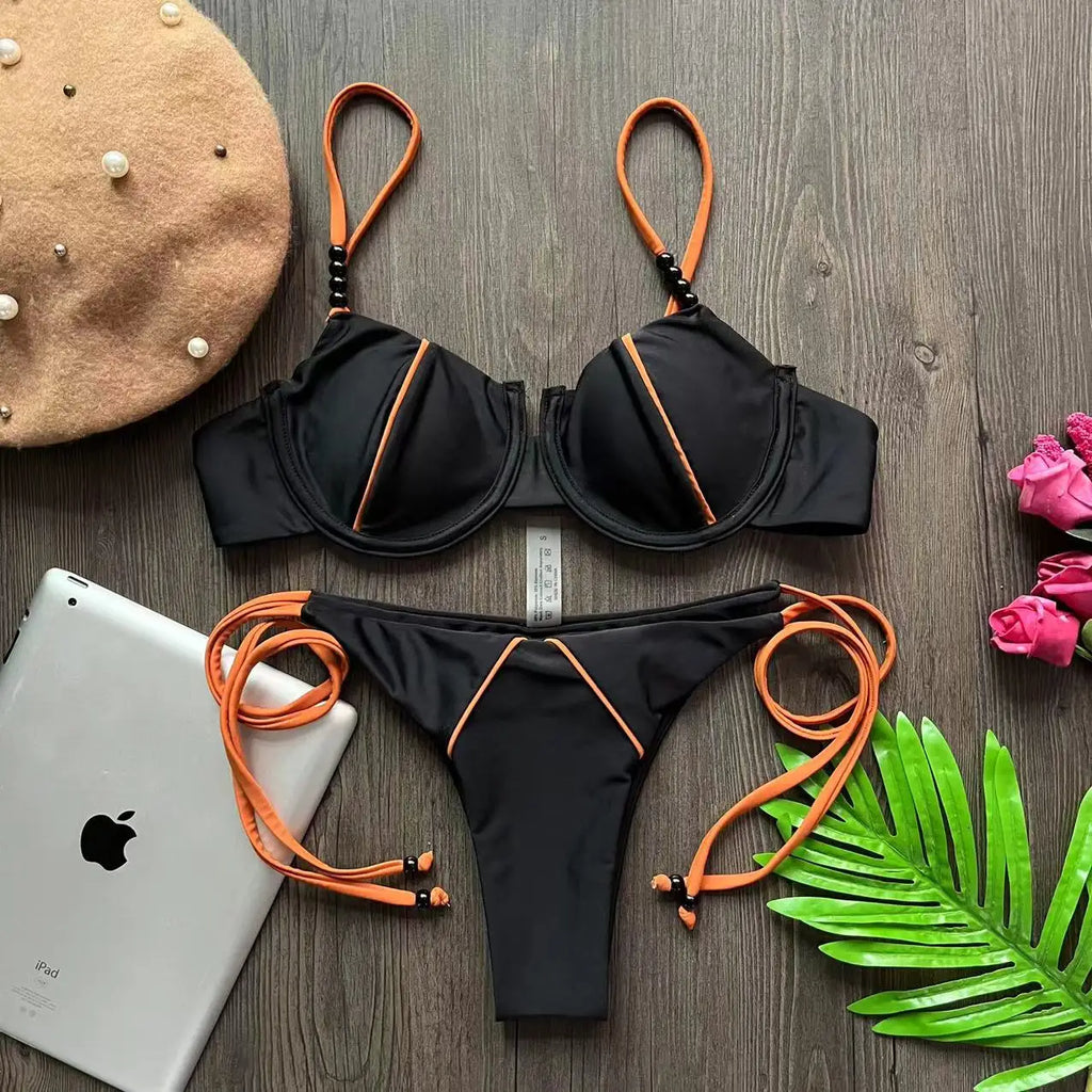 RUOTONGSEPT New Sexy Push up Bikini Set Swimsuit Women's low-waist Swimwear For Female Two Piece Beachwear 2023 Bathing Suit - Sun Studio