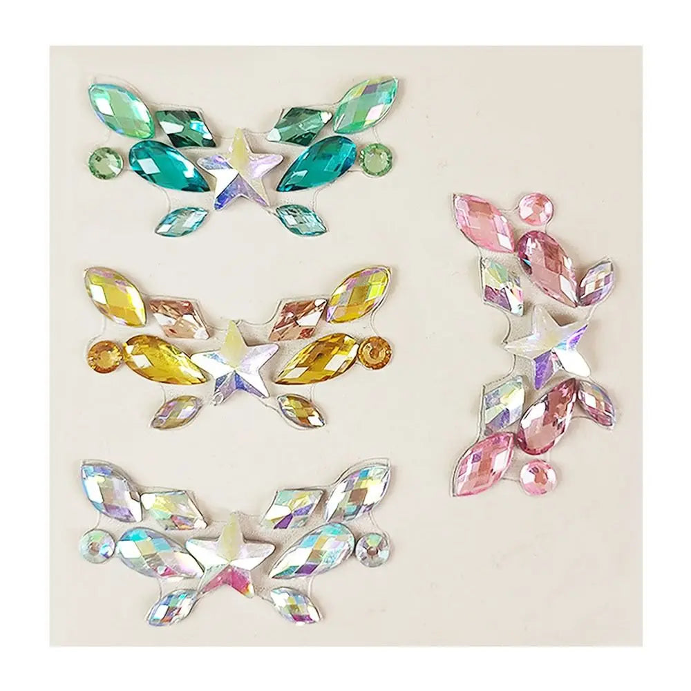 Adhesive Makeup Diamond Sticker DIY Temporary 3D Crystal Face Stickers Glitter Diamond Mask Rhinestone Tattoo Women - Sun Studio