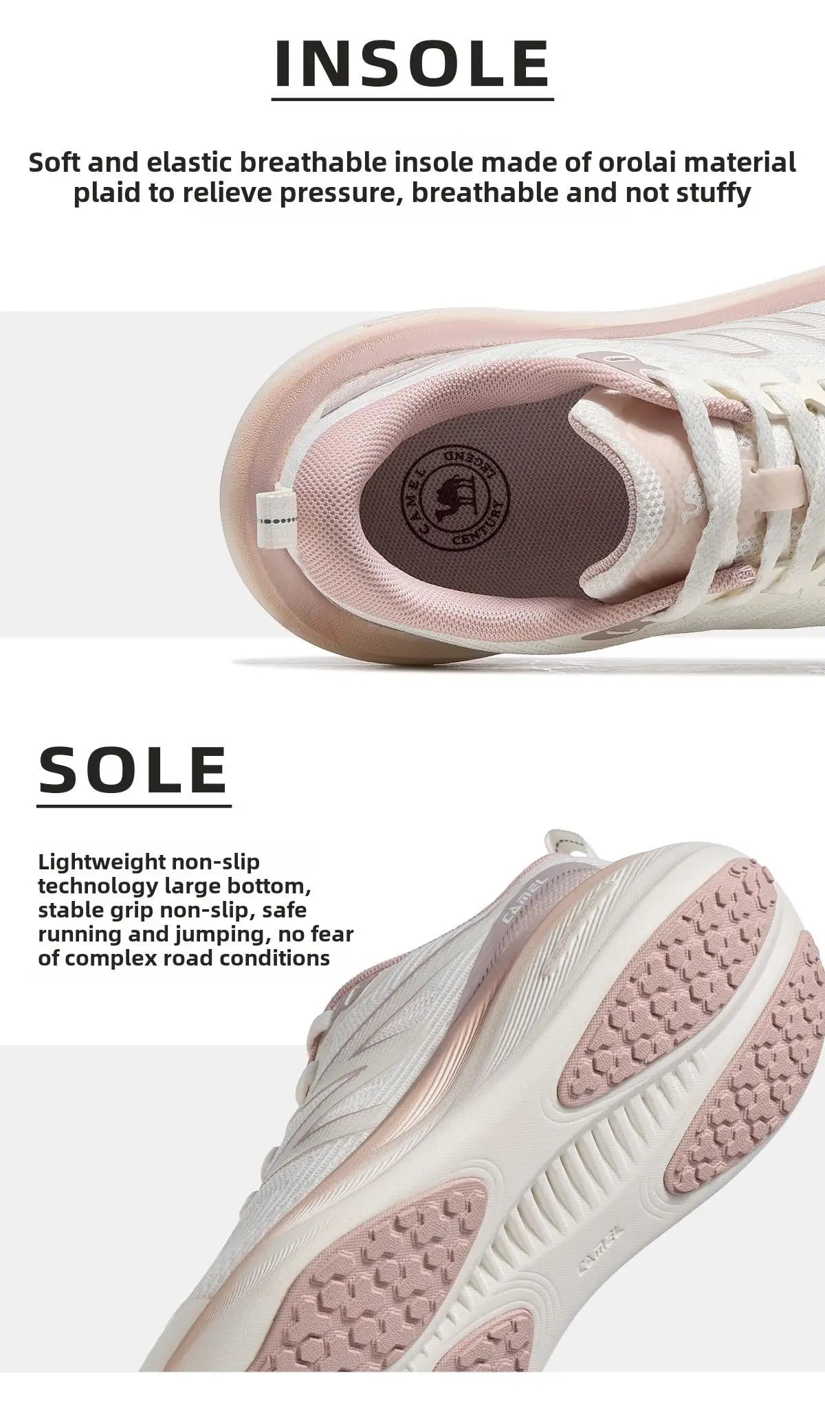 GOLDEN CAMEL CAMEL Sports Shoes Men and Women Sneakers Casual Breathable Shock Absorb Running Jogging Shoes for Men Footwear - Sun Studio