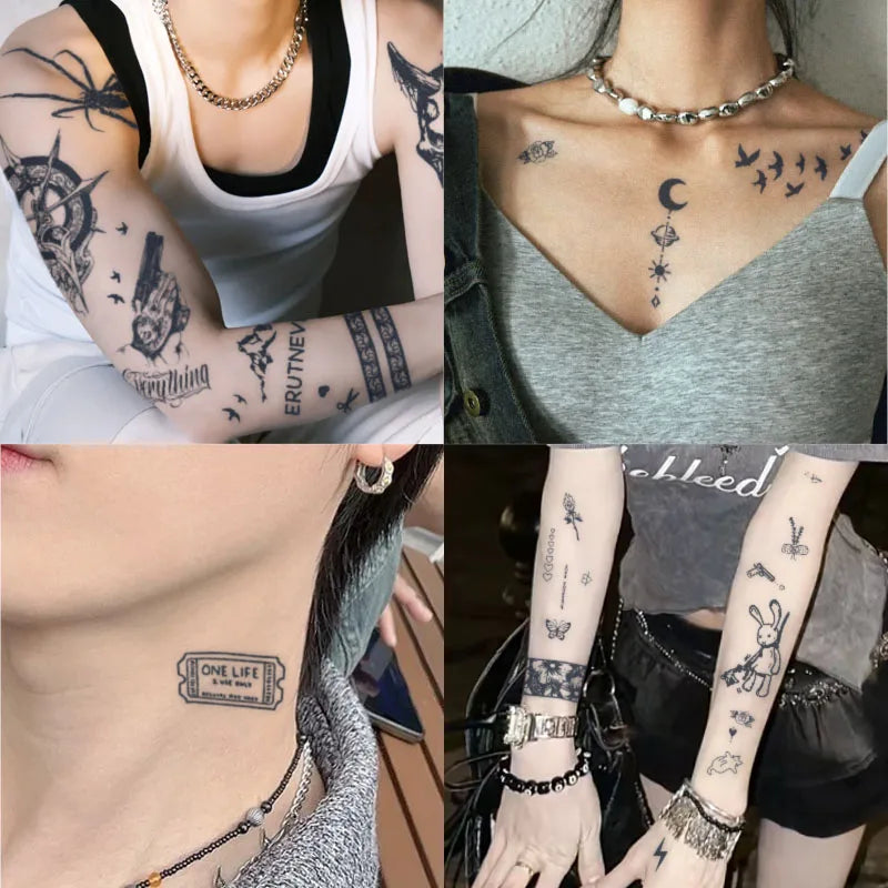 1Set of 20Pcs Waterproof Temporary Tattoo Stickers, Long-lasting Waterproof for One to Two Weeks, Suitable For Arm, Chest, Leg - Sun Studio