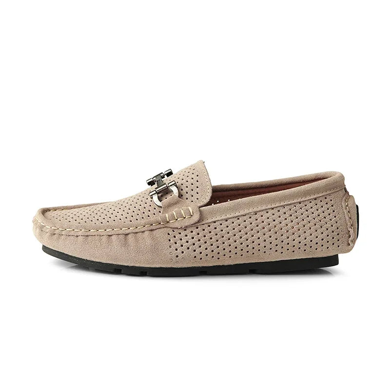 Size 38-45 Breathable Suede Leather Loafers Men Hot Sale Flat Men's Shoes Classic Driving Shoes Fashion Casual Summer Moccasins - Sun Studio