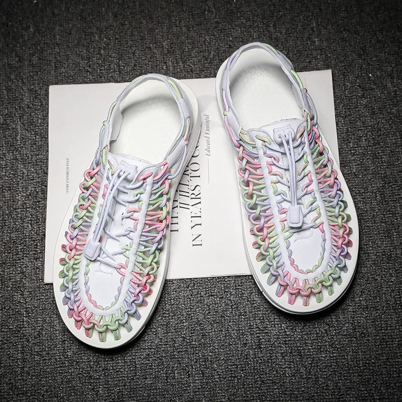 Summer Comfortable Women Sandals New Slippers Fashion Beach Sandals Breathable Flat Casual Sandals Non-slip Couples Sandals - Sun Studio