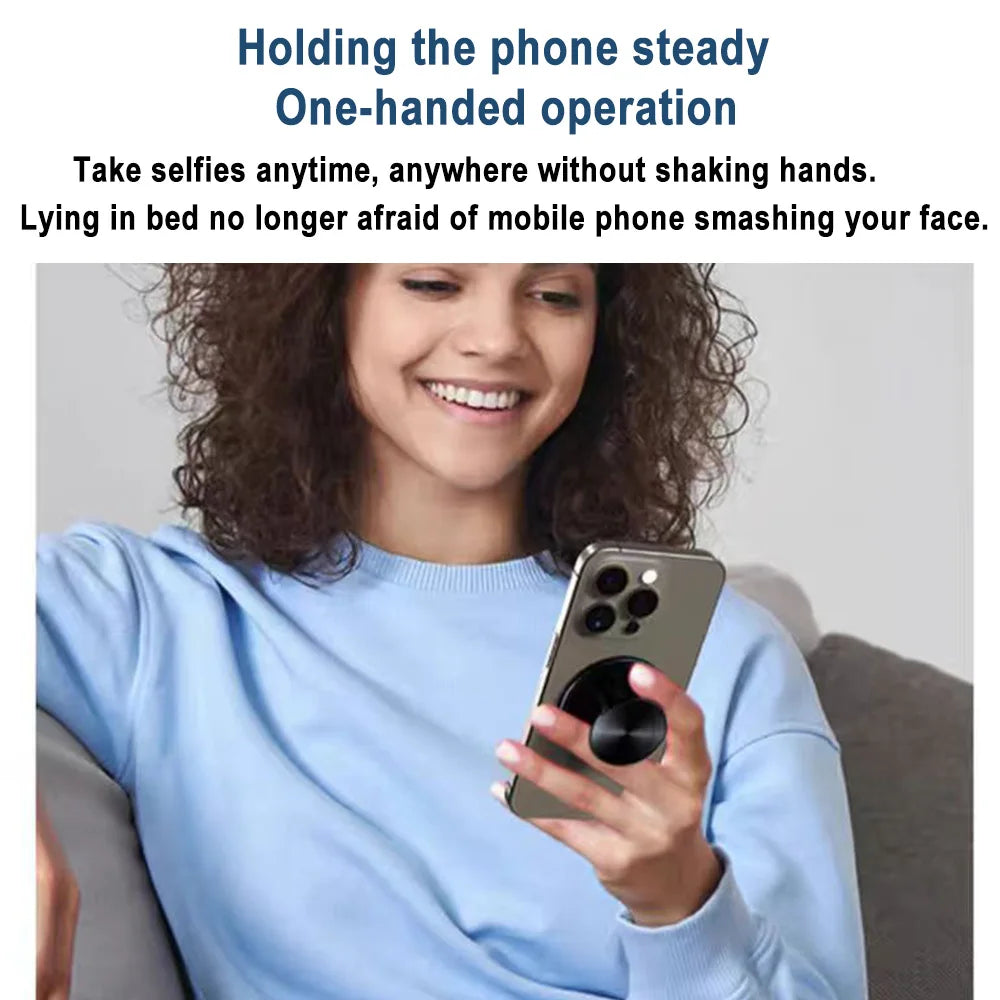 Grippopso Magnetic Folding Mobile Phone Grip Holder Socket Support Tok for IPhone 16 15 14 13  Ring Finger Expanding Stand - Sun Studio