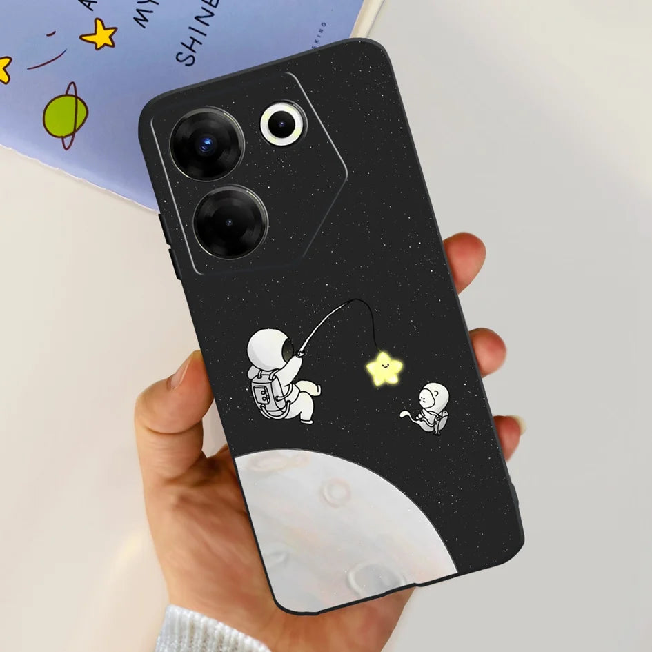 For Tecno Camon 20 Pro 5G Case 2023 Cute Love Heart Football Slim Cover Soft Silicone Funda For Tecno Camon20 Pro 5G CK8n Bumper