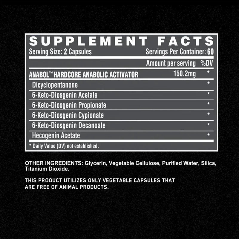 Anabol Hardcore Supplement - Anabolic Muscle Building Supplements That Promote Muscle Protein Synthesis and Increase Strength - Sun Studio