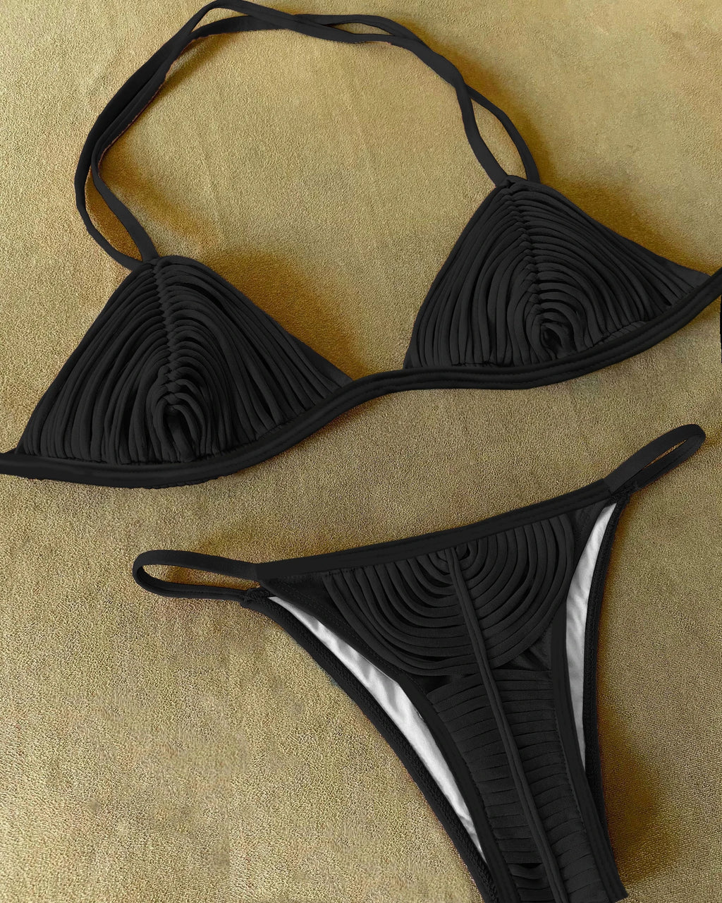SEAURAL 2025 New Braided Rope Bandage Stripes Brazilian Bikini Swimwear Women's Swimsuit Two Piece Set Female Sexy Beachwear - Sun Studio