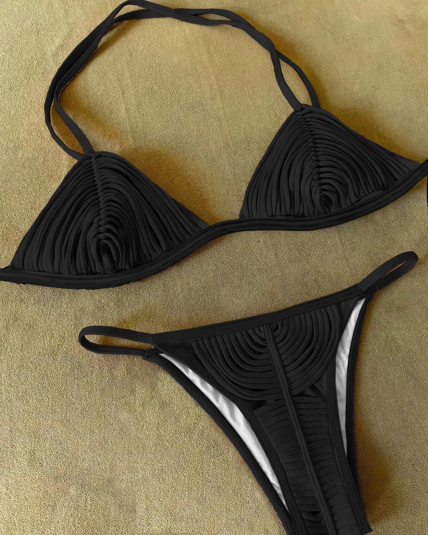 SEAURAL 2025 New Braided Rope Bandage Stripes Brazilian Bikini Swimwear Women's Swimsuit Two Piece Set Female Sexy Beachwear - Sun Studio