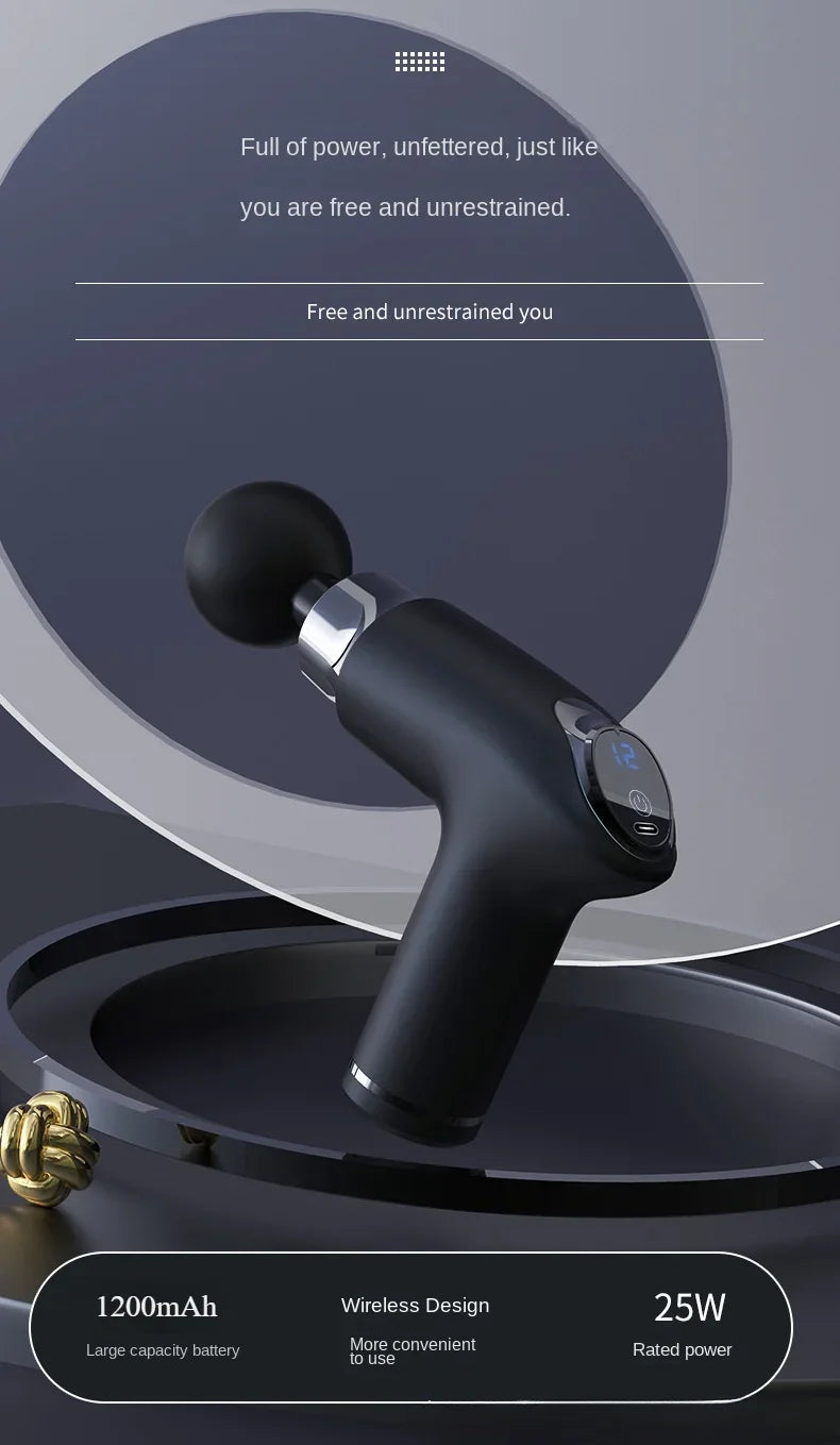 Fitness Relaxation Muscle Electric Intelligent Mini Massager Multi speed Variable speed Vibration Multi functional Fascia Gun - Sun Studio