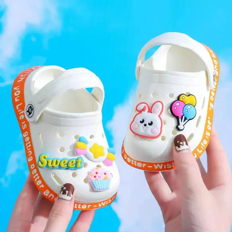 Summer Kids ShoesSandals Hole Children's Shoes Slippers Soft Anti-Skid Cartoon Design Hole Baby Shoes Sandy Beach For Boys Girls - Sun Studio