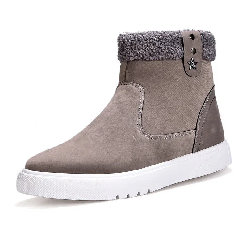Men Boots 2026 Winter Thick Warm Casual Shoes for Men High Quality Snow Boots High-top Vulcanized Shoes with Fur Cotton Shoes - Sun Studio