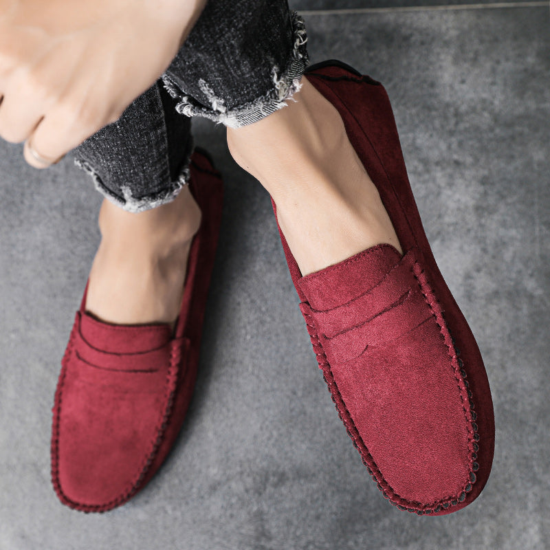 Trend Wildleder Herren Lässige Schuhe Atmungsaktiver Komfort Slip-On Herren Fahr Schuhe Mode Herren Bequeme Schuhe Luxus Marke Mokassins