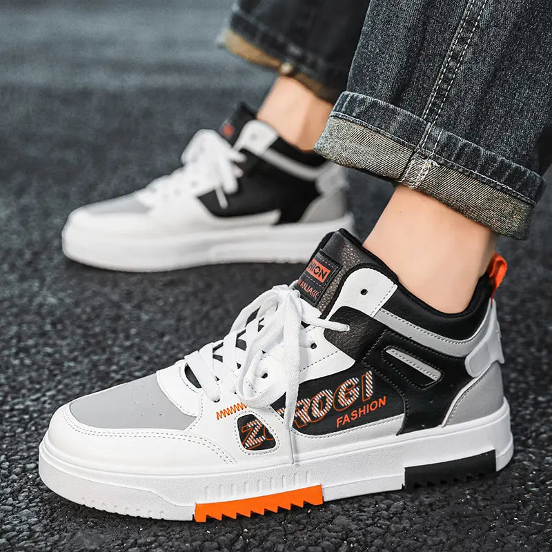 Men's Skate Board Shoes High Top Students Leisure Sports Shoes Breathable Non-slip Shoes Fashion High Top Sneakers for Men Men - Sun Studio