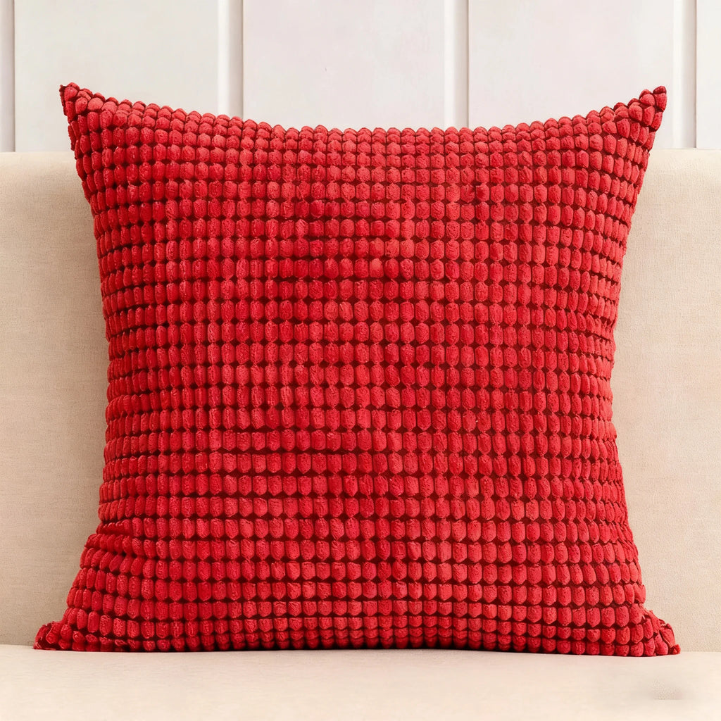 Christmas Red Throw Pillow Covers Decorative Christmas Pillow Covers Soft Corduroy Lumbar Pillow Covers, Cushion Case Home Decor - Sun Studio
