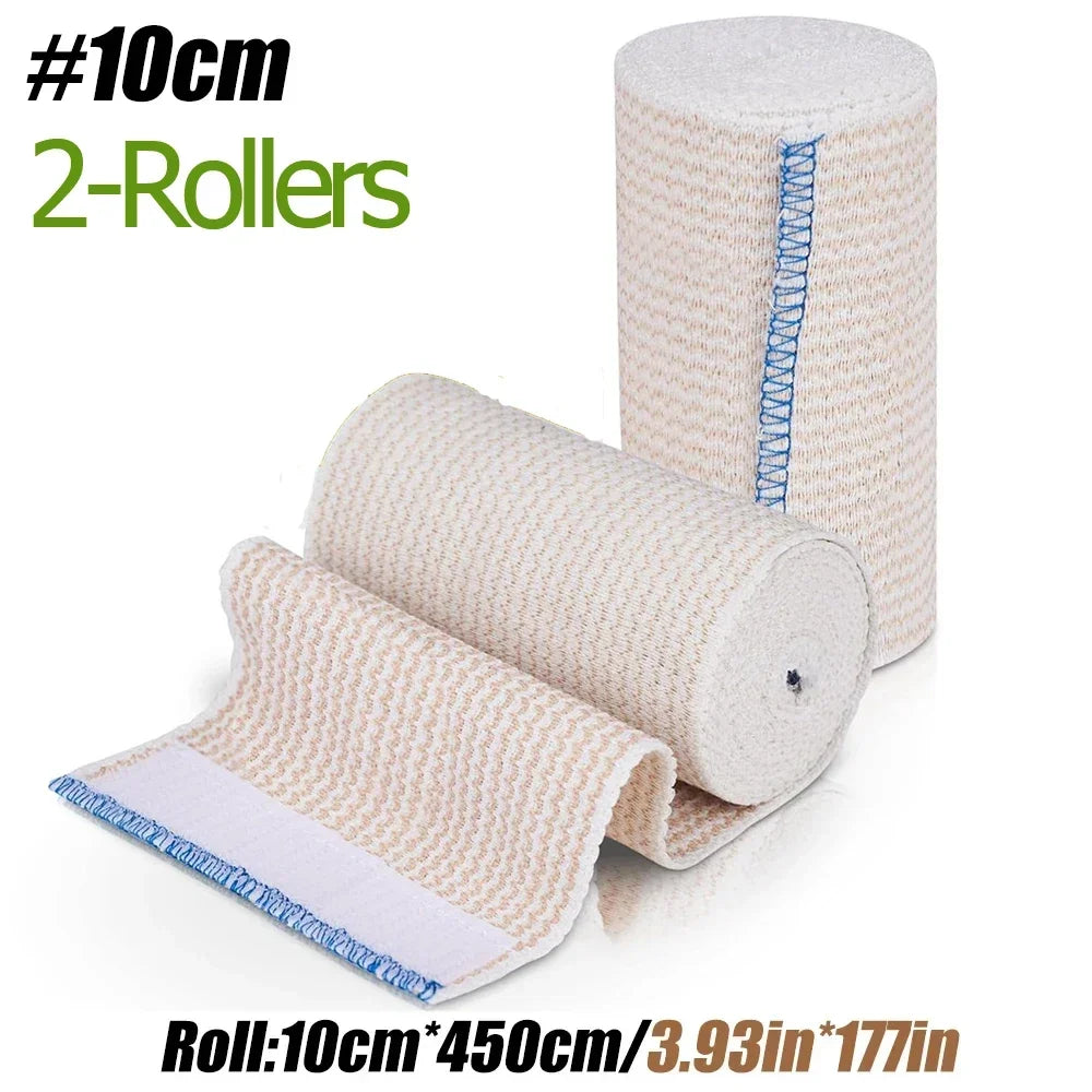2 Pack Elastic Bandage Wrap, Compression Wrap Bandage for Legs, Ankle, Knee, Tummy, Body, Lymphedema Wraps for Legs, Latex-Free - Sun Studio