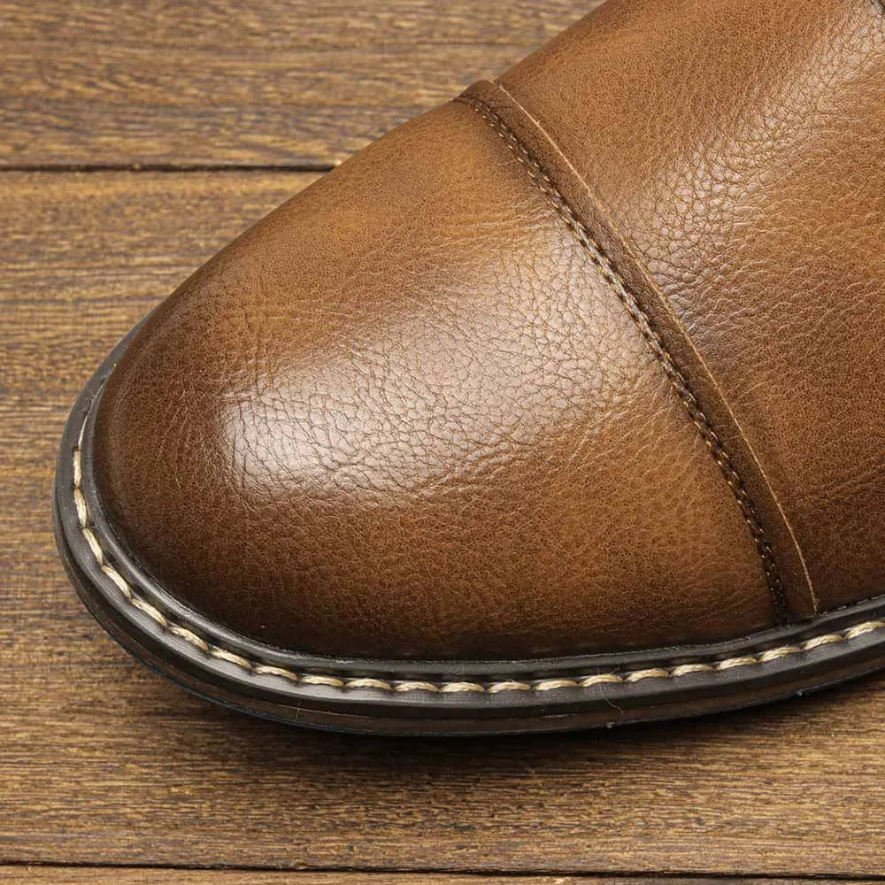 Business Herren Lederschuhe Europäisch Amerikanisch Lässige Herren Lederschuhe Retro Trend Herren Schuhe Große Größe Lederschuhe für Männer