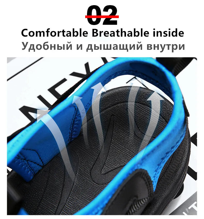 New Summer Genuine Leather Men Sandals Fashion Design Men's Casual Sneakers Comfortable Beach Men's Sandals Outdoor Wading Shoes - Sun Studio