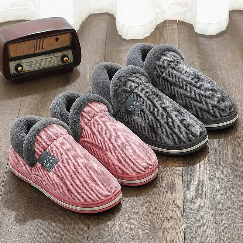 Große Größe 48 49 Männer warme Hausschuhe, Winter Freizeit Schuhe, weiche Slides, Paare, Fußboden-Hausschuhe, Innen-Schlafzimmer, rutschfeste flache Schuhe