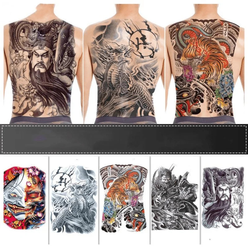 Temporary Large Back Tattoo Sticker Waterproof Cool Art FakeTattoo Sticker - Sun Studio