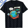 Funny Flat Earth Fitness Goal Gym Workout Training Meme T-Shirt  Men Clothing Tops Graphic T Shirts Streetwear Camisas - Sun Studio