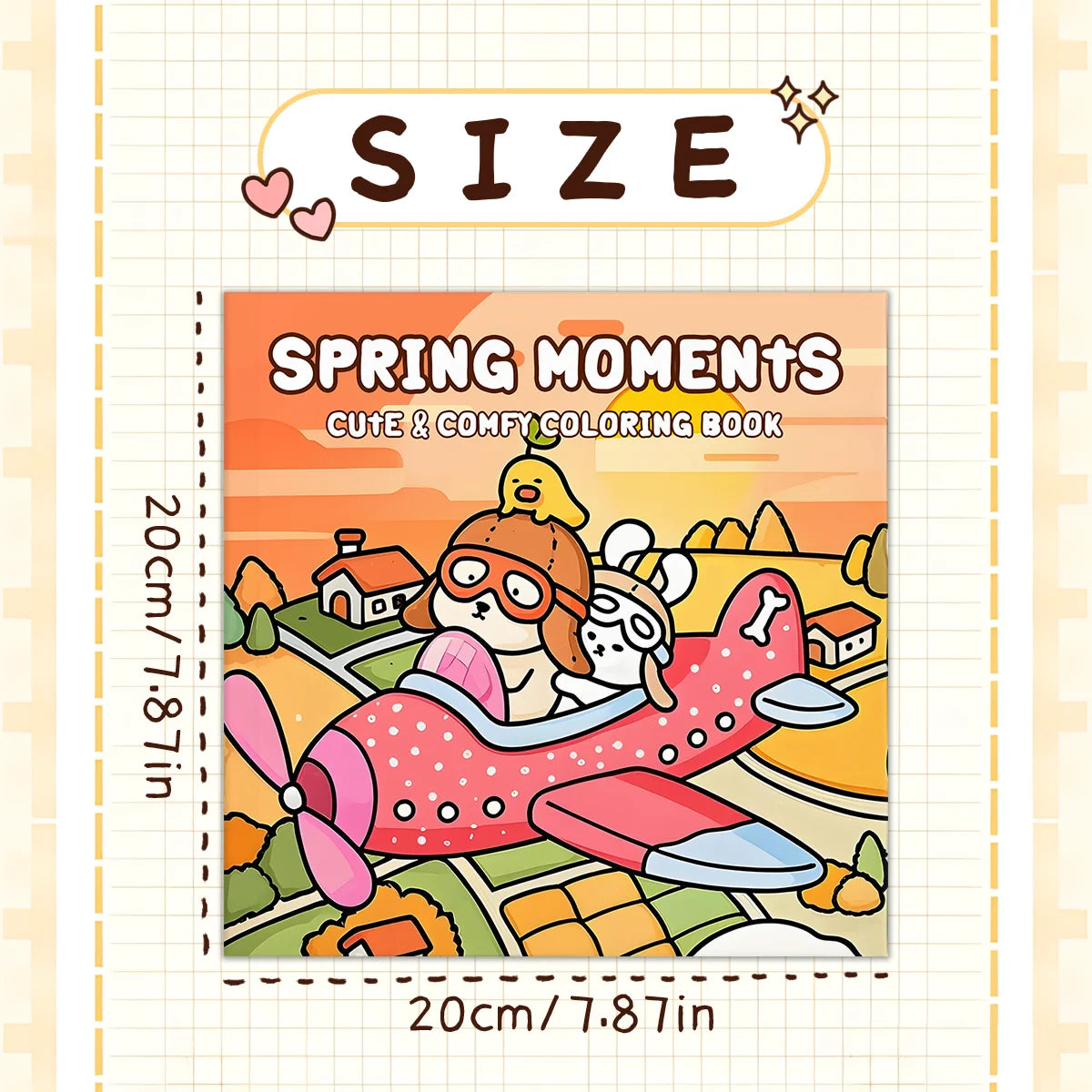 SPRING MOMENTS Coloring Book for Adults Featuring Cartoon Bold-easy Patterns for Relaxation Kids DIY Painting Drawing Books - Sun Studio