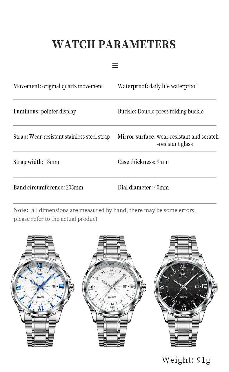 OPK Brand Men's Watches Stainless steel Roman Scale 6003 - Sun Studio