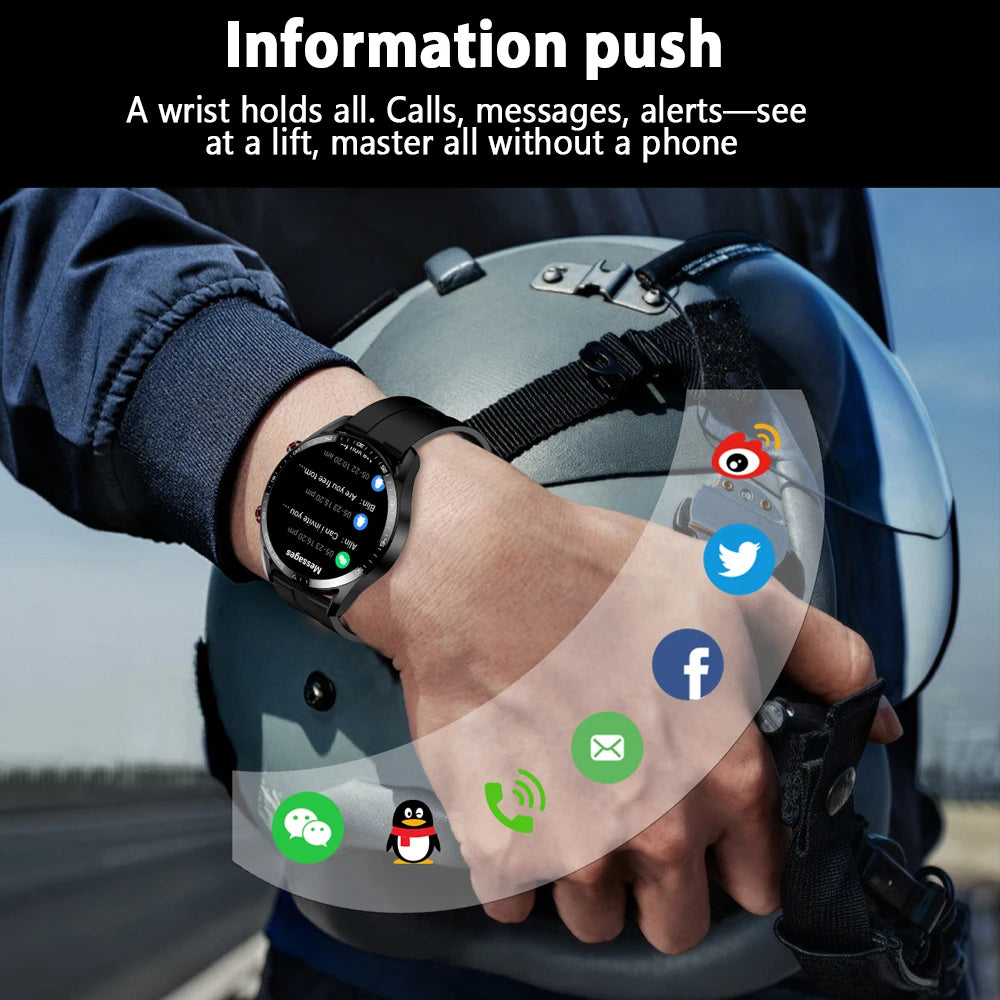 ChiBear New 1.53inch Bluetooth Call Smart Watch Men Multi-Sport Mode Heart Rate Health Monitoring Waterproof Business Smartwatch - Sun Studio