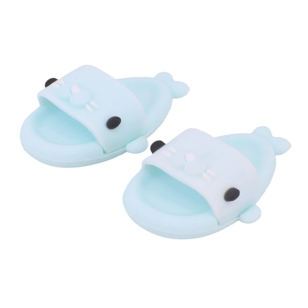For Labubu Doll Clothes Swimsuit Cute Shark Slippers 15-17Cm Plush Doll Glasses Straw Hat,For labubu Accessories Holiday Gifts - Sun Studio