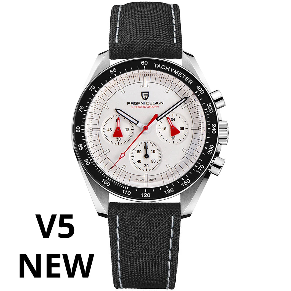 PAGANI DESIGN 2025 New Moon Men's Watches Luxury Quartz Watch For Men AR Sapphire Glass 100M Waterproof Wristwatch Chronograph - Sun Studio